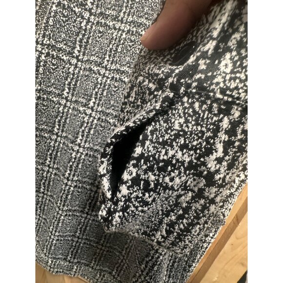 Sugar Rain Black & White Plaid Long-Sleeve Button-Down Jacket With Chest & Side - Picture 6 of 11